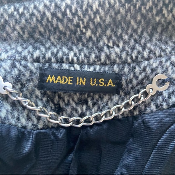 Vintage Wool Trench Pea Coat Peacoat Lined Cozy Warm Neutral USA Made Luxury - Picture 2 of 9